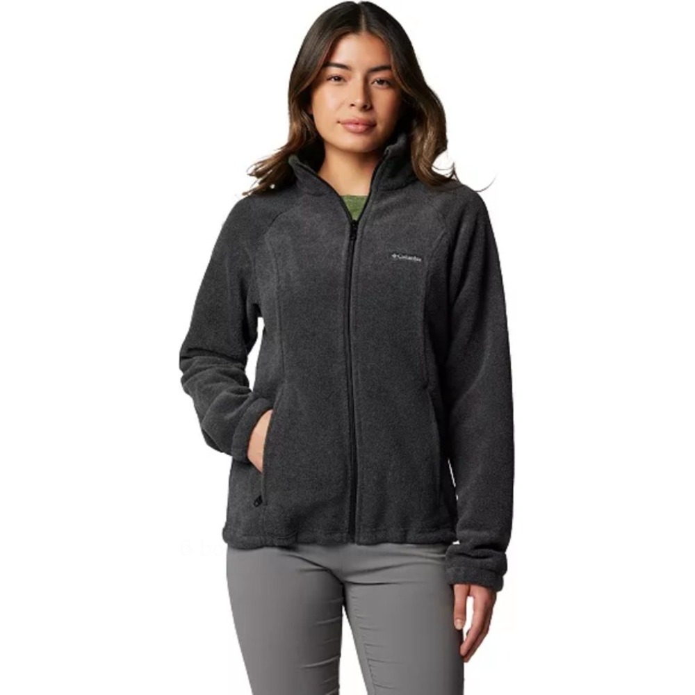 Columbia Benton Springs Full‎ Zip Fleece Jacket Charcoal Gray WB6760 XL Womens